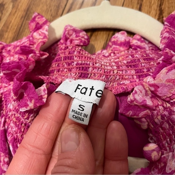 NWOT Women’s Fate pink long sleeve mini dress. Size: small - Picture 3 of 3